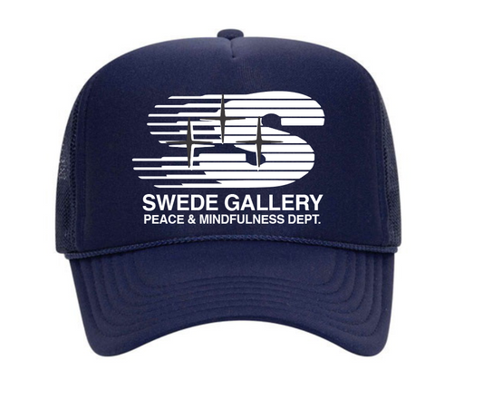 SWEDE GALLERY PEACE AND MINDFULNESS DEPT LOGO TRUCKER HAT | CAPSULE 006