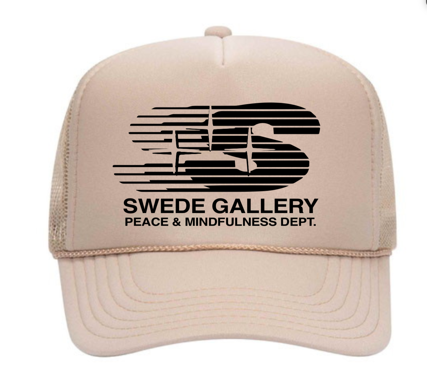SWEDE GALLERY PEACE AND MINDFULNESS DEPT LOGO TRUCKER HAT | CAPSULE 006