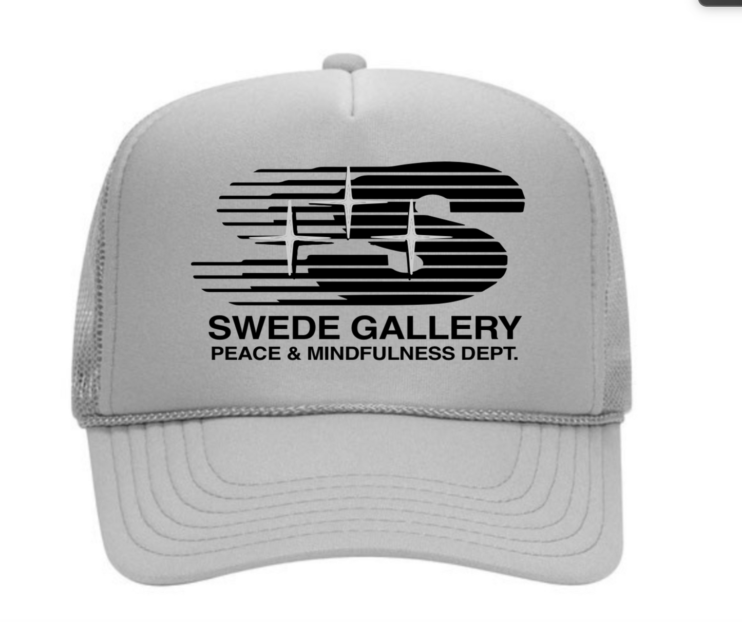 SWEDE GALLERY PEACE AND MINDFULNESS DEPT LOGO TRUCKER HAT | CAPSULE 006